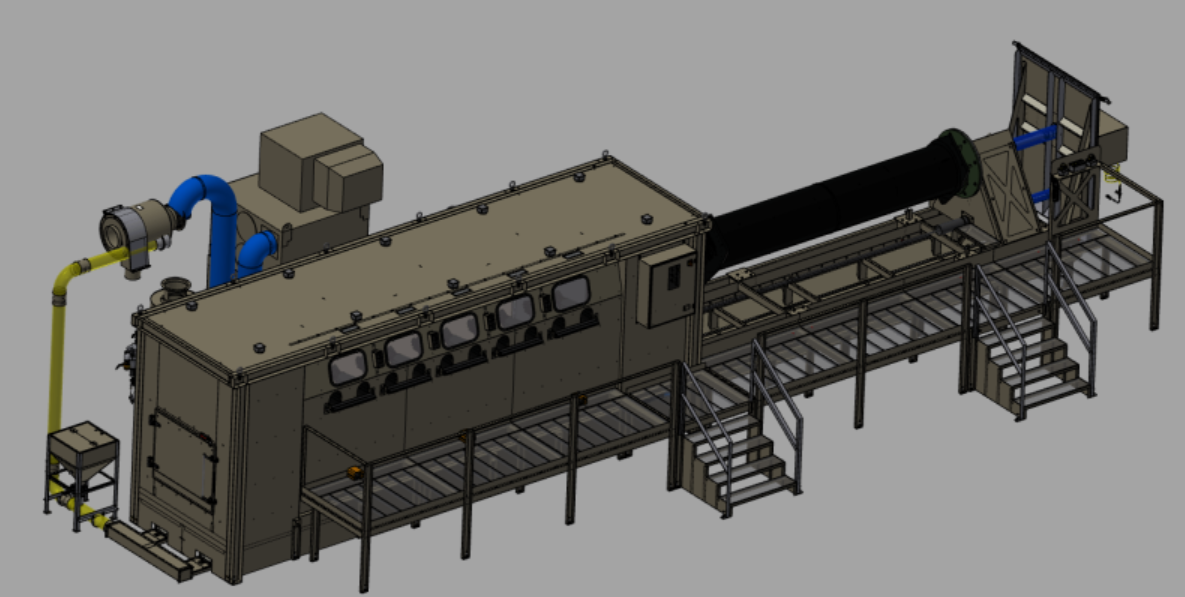 管道內(nèi)、外壁自動(dòng)噴砂設(shè)備-A、適用范圍本機(jī)適用于軸類工件的外表面噴砂加工。加工**長(zhǎng)度跟直徑可根據(jù)要求定制，具體加工速度可調(diào)。砂···